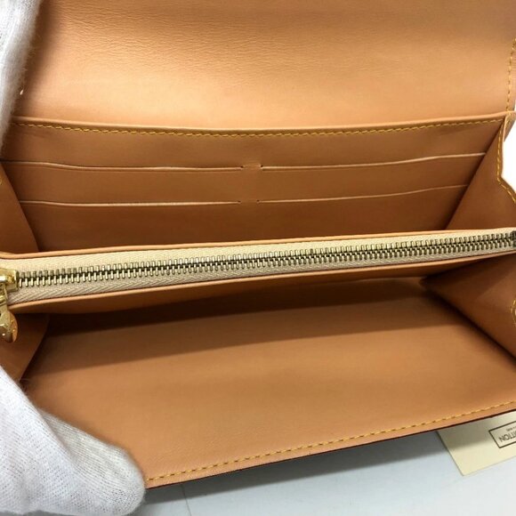 LOUIS VUITTON M93747 Portefeuille Sarah Wallet Flap Long Wallet Black/GoldHW - Picture 5 of 14